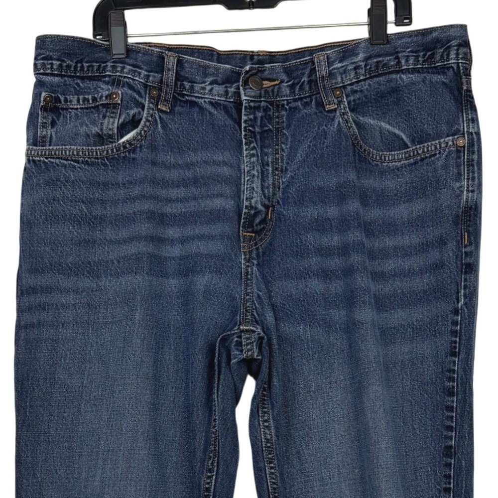 Y2K Old Navy LOOSE FIT Blue Jeans Mens 38x32 Baggy 100% Cotton Straight Denim